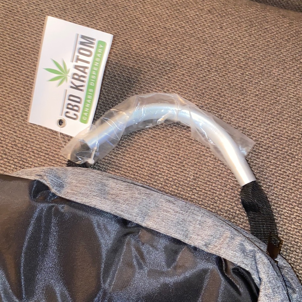 Black & gray backpack with lock usb charger suitcase strap laptop pocket zipper - Picture 2 of 16